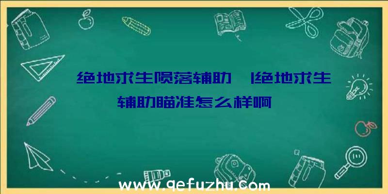 「绝地求生陨落辅助」|绝地求生辅助瞄准怎么样啊